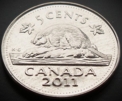 Moneda 5 CENTI - CANADA, anul 2011 * cod 2718 = A.UNC foto