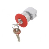 Comutator de siguranță cu cheie roșie 22mm două poziții