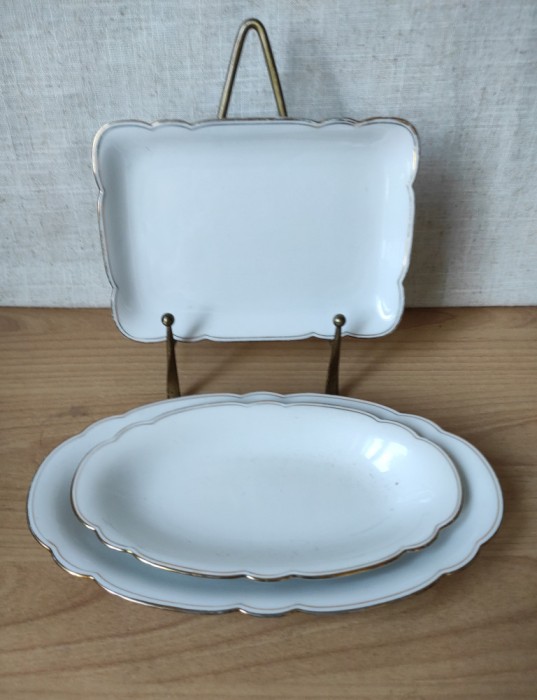 Lot de 3 tavi mici portelan fin