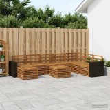 Cumpara ieftin Set de canapele de exterior 9 buc. 8-Locuri natural