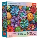 PUZZLE TREFL 1000 SUCULENTE COLORATE CU POSTER INCLUS