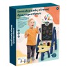 Tablă Educațională Activități, Set 2 Bucăți, Multicolor, Dimensiuni 36.5x25.5x69cm, Include Scăunel, Oem