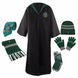 Cumpara ieftin Set roba si accesorii Harry Potter IdeallStore&reg;, Slytherin House, 6 piese, 6-9 ani, verde