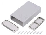 Carcasă aluminiu gri deschis 52x90x21mm