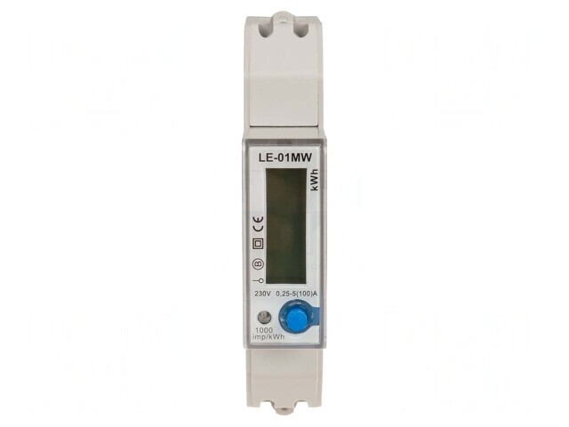 Contor Digital 1-Fază LCD pentru Șină DIN