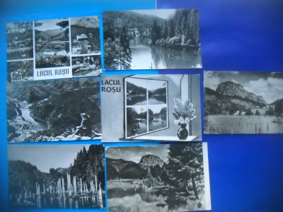HOPCT LOT NR 212 LACUL ROSU - JUD HARGHITA -7 CARTI POSTALE-RPR-CIRCULATE foto