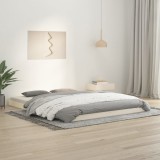 Cumpara ieftin Cadru de pat, alb, 150x200 cm, lemn masiv de pin