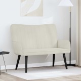 vidaXL Canapea cu două locuri Crem 115 x 61 x 87 cm Catifea 42028957