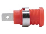 Soclu Banană 4mm 35A 1kV Roșu Nichelat