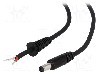 Cablu alimentare DC, cabluri, DC 5,5/1,7 mufa, negru, 1,5m, BQ CABLE - DC.CAB.1810.0150