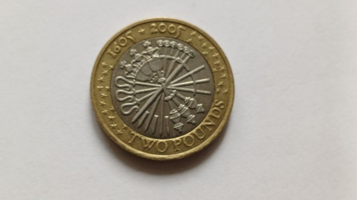 Marea Britanie / Anglia -2 Pounds/Lire 2005-Complotul prafului de pușcă