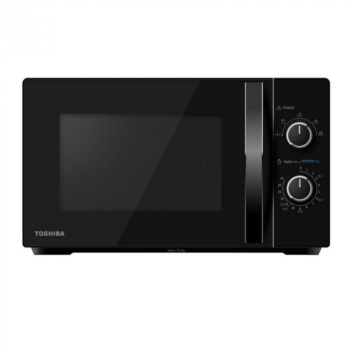 Toshiba Microunde MW2-MG20PBK, 800W, 20L, Decongelare, Temporizator, Gratar, 6 trepte, Negru