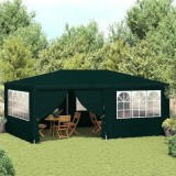 VidaXL Cort de petrecere profesional cu pereți verde 4 x 6 m 90 g/m&sup2;