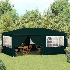 vidaXL Cort de petrecere profesional cu pereți verde 4 x 6 m 90 g/m&sup2;