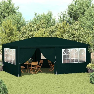 vidaXL Cort de petrecere profesional cu pereți verde 4 x 6 m 90 g/m&amp;sup2; 48538 foto