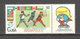 Cuba.1987 Jocurile sportive panamericane Indianapolis-cu vigneta SC.680