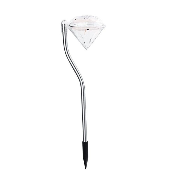Lumină solară LED decorativă model Diamant pentru grădină eMazing, 30 cm, 2V, ABS, 600mAh, culori variate