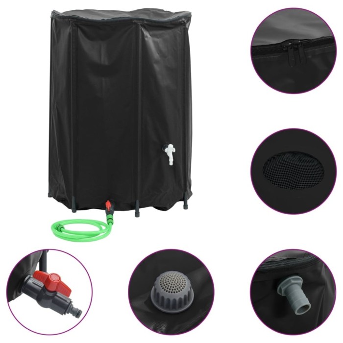 Rezervor de apa cu robinet, pliabil, 1350 L, PVC