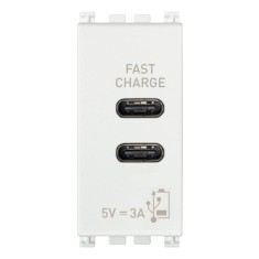 Priza USB tip C dubla 5V 3A 1M Vimar Arke alb 19292.CC.B
