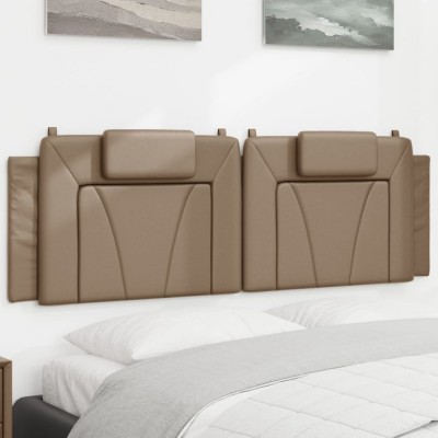 vidaXL Pernă pentru tăblie pat, Viana, cappuccino, 160 cm, piele artificială 374801 foto