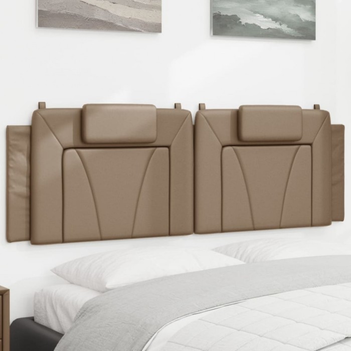 vidaXL Pernă pentru tăblie pat, Viana, cappuccino, 160 cm, piele artificială 374801