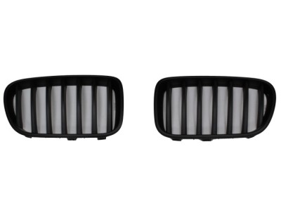 Grila masca fata fata BMW X3 (F25), 03.2014-08.2017, partea stanga, negru; TUNING, foto