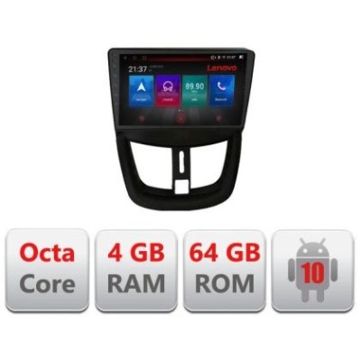 Navigatie Peugeot 207 E-PE01 Octa Core cu Android Radio Bluetooth Internet GPS WIFI DSP 4+64GB 4G CarStore Technology foto