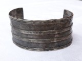 Argint BRATARA MASIVA REGLABILA si LATA etnic TRIBALA veche UNICA vintage SUPERB