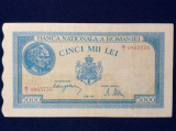 Bancnote Rom&acirc;nia - 5000 lei 1944 2 mai - seria W 0865735 filigran Traian