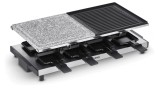 Gratar electric Grill Raclette SEVERIN 1500 W, cu piatra de copt si placa de grill, include 8 tigai, RG 2373 - RESIGILAT