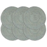 Cumpara ieftin Naproane, 6 buc., verde olive, 38 cm, iuta, rotund
