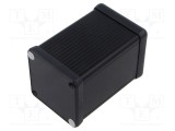 Carcasă aluminiu neagră HAMMOND 1455 cu panou ABS 54x80x54 mm