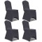 vidaXL Husă de scaun elastică, 4 buc., antracit 131415