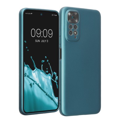 Husa kwmobile pentru Xiaomi Redmi Note 11/Redmi Note 11S, Silicon, Albastru, 58651.251 foto