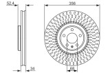 Disc Frana Bosch 0986479748 Audi A6 Allroad C7, A6 C7 Avant, A7 Sportback, A8 D4