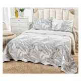 Cumpara ieftin Set Cuvertura de Pat din Bumbac, 3 Piese cu Model - PIT234