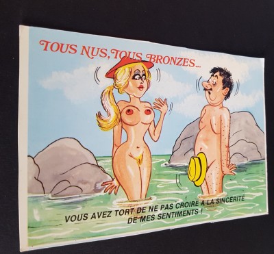 NUD.Carte Poștală Franțuzească Umoristică pentru Adulți foto