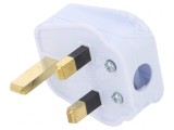 Conector de Alimentare AC 2P PE 250V 5A Alb 3 Pini
