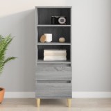 vidaXL Dulap &icirc;nalt, gri sonoma, 40x36x110 cm, lemn prelucrat