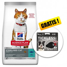 Hill&#039;s Science Plan Feline Young Adult Sterilised Cat Tuna 15 kg + Tickless Pet GRATUIT