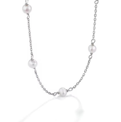 Lantisor Argint 925 cu Perla naturala de cultura - ALCA Fine Jewelry foto