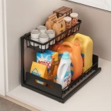 Raft Metalic Glisant cu Suport, 36x27x28,5cm, Negru, CMCLASS