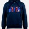 FC Barcelona hanorac de bărbați cu glugă Flag navy - XL