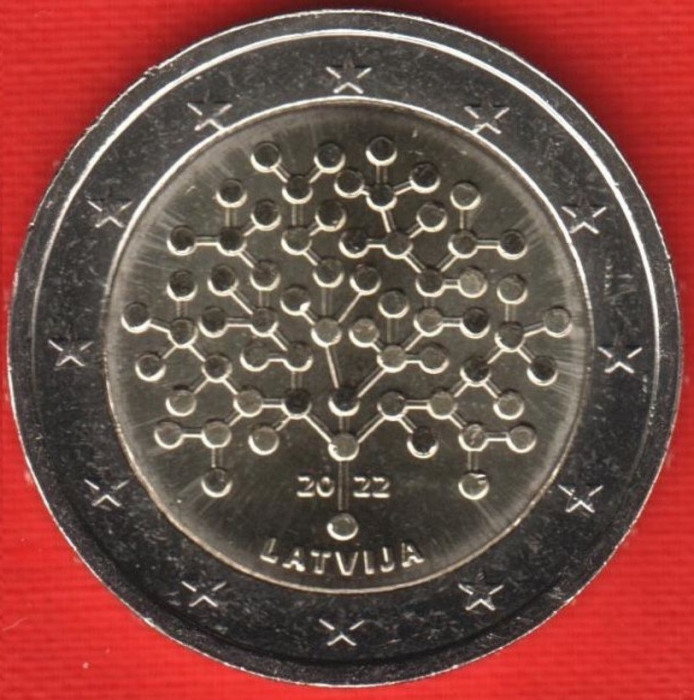 LETONIA moneda 2 euro comemorativa 2022 - Banca Letoniei, UNC