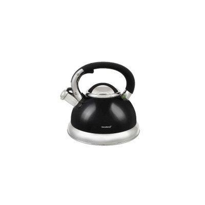 Fierbător tradițional cu fluier fabricat din inox, ceainic 2.8 litri, 16-22 cm, negru, Klausberg foto