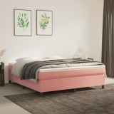 Cumpara ieftin Cadru de pat, roz, 180x200 cm, catifea