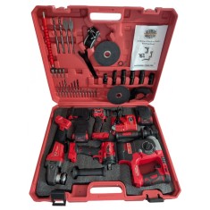 Trusă German Meister 4 scule cu accesorii 36V 8AH afișaj baterie