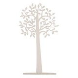Cumpara ieftin Decoratiune metal alb Copac 12x10x21 cm