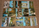 Lot 15 carti postale judetul Hunedoara Deva Orastie Retezat Valea Jiului Ostrov, Circulata, Printata
