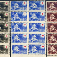 1943 LP151 serie Crucea Rosie (bloc de 10) MNH